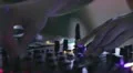 Close-up of female dj hands at the deck in the night club. Controls, mixer. HD Footage