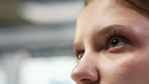 Close up of female engineer using AI LLM chatbot, optimizing company systems 스톡 동영상 313014663