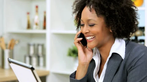 Close Up Female Ethnic Business Advisor Working Home Stock Footage