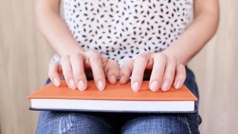 Close-up of female fingers. Knocks on a diary. Stock Footage 128593202