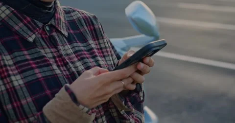 Close-Up Of Female Hands Checking Smartphone... Stock Footage 332510131