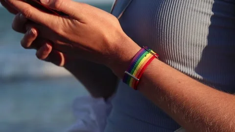 Close-up of female hands holding smartphone Video stock 342953053