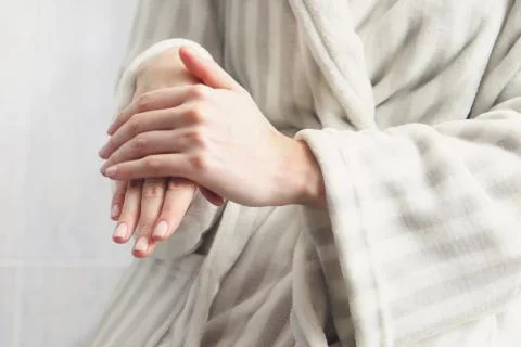 Close-up of female hands Stock Photos