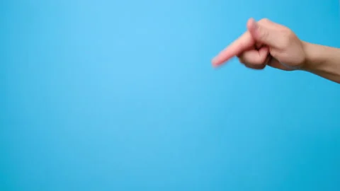 Close up of female hands pointing on copy space aside Stock Footage 133107755