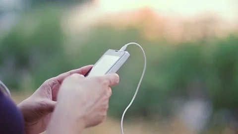 Close-up of female hands with a smartphone. Stock Footage 78139919