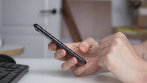 Close-up of female hands using smartphone Stock Footage 152770581