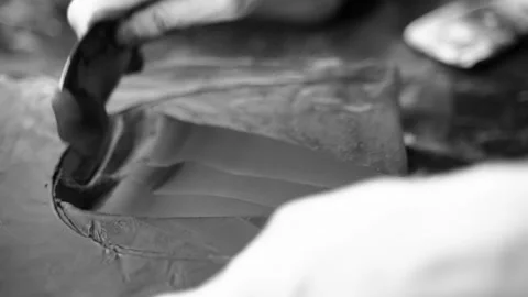 Close-up of female hands working with clay. Potter in the process of sculpting Stock Footage 158809044