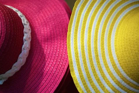 Close-up of female hats Stock Photos