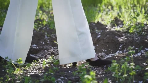 Close-up of female legs Stock Footage 153974140