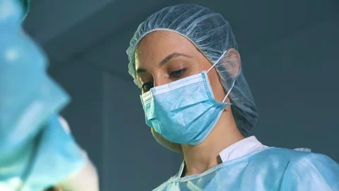 Close-up of a female surgeon. Stock-Footage 113629451