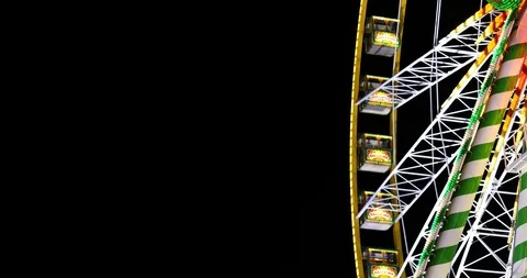 Close up Ferris wheel on background of night sky. Stock Footage 113488406