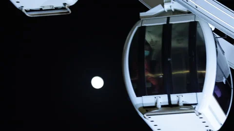 Close up of a Ferris wheel from below. Stock Footage 201093446