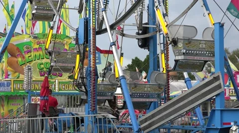 Close Up Ferris Wheel At Carnival Stock Footage 57334623