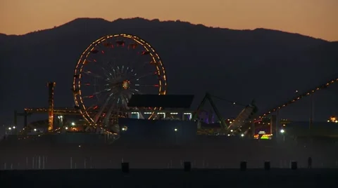 Close Up of Ferris Wheel at Night Stock Footage 10903005