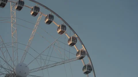 Close Up of Ferris Wheel at Waterfront in Cape Town | Rec. 709 Video stock 308465086