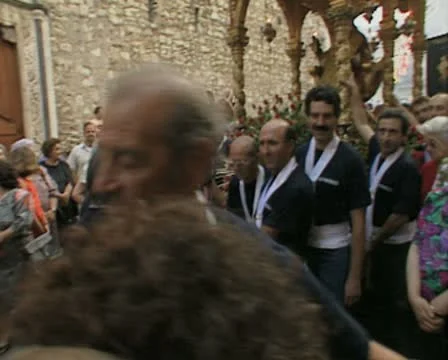 Close up of festival procession Stock Footage 8861249
