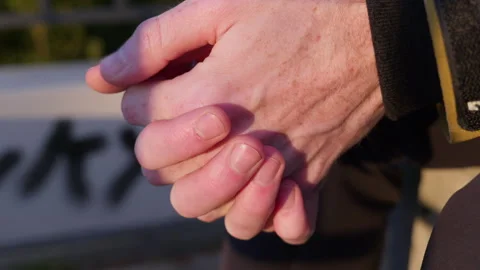 Close-up of fidgeting, nervous hands Stock-Footage 320556907