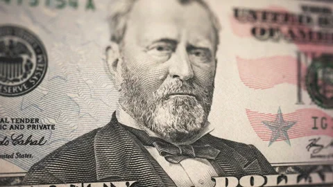 Close-up of a fifty dollar bill. 動画素材 263072486