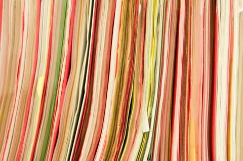 Close-up of file folders Foto stock