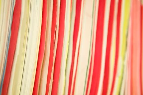 Close-up of file folders Foto stock