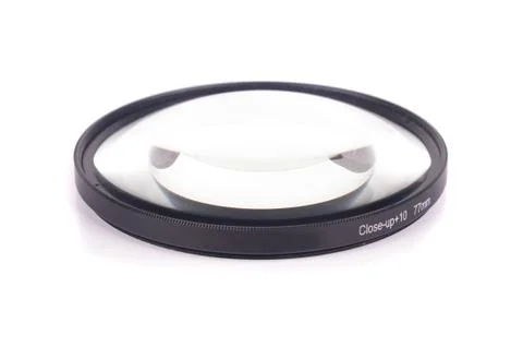 Close up filter for dslr camera isolated on the white background Foto stock