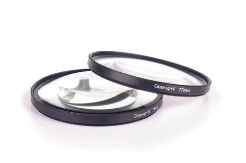 Close up filter for dslr camera isolated on the white background Foto stock