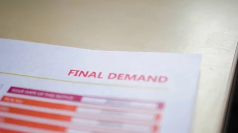 Close up of final demand for payment of parking ticket Stock Footage 78378294
