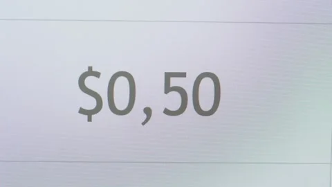 Close-up of financial cash flow data on PC screen. Stock Footage 261590323