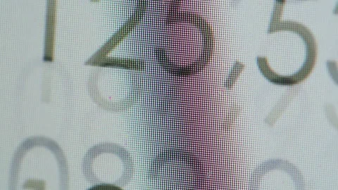 Close-up of financial cash flow data on PC screen. Stock Footage 271362466