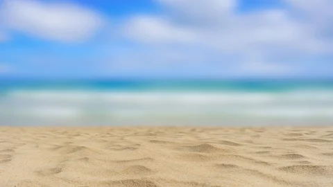 Close up Fine Beach Sand Texture In The Summer Sun On The Sea Blur Background. Stock Footage 112654522