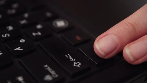 Close up finger pressing Control key Video stock 74511122