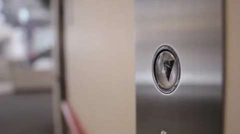 Close-up Of Finger Pressing Elevator Button Stock Footage 50061506