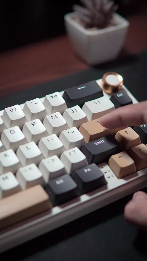 Close-up finger pressing Enter key on a modern mechanical keyboard Stock Footage 316565848