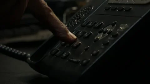 Close-Up of Finger Pressing Telephone Keypad 스톡 동영상 345012484