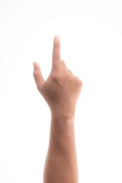 Close up finger pushing the button Stock Photos