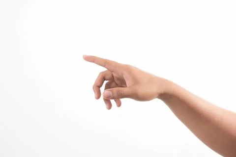 Close up finger pushing the button Stock Photos