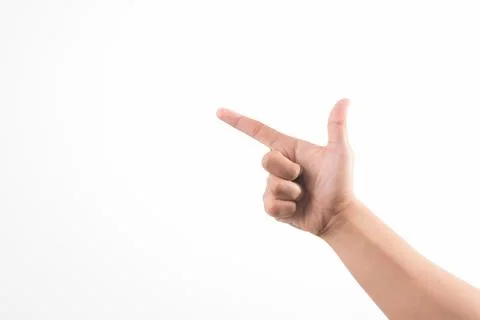 Close up finger pushing the button Stock Photos