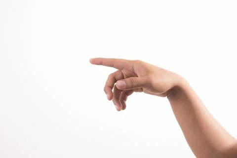 Close up finger pushing the button Stock Photos