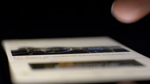 Close-up finger touch screen smartphone display. Stock Footage 107384480