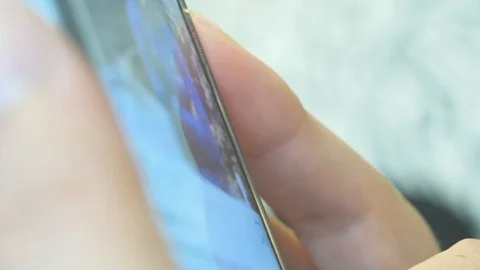 Close-up finger touch screen smartphone display. Stock Footage 116488499