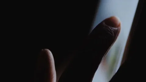 Close-up of fingers of the hand with a tablet. Stock Footage 75165600