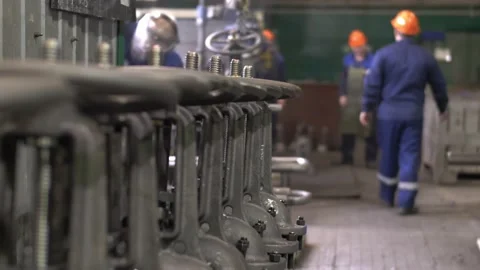 A close up at the finished products, working hours and atmosphere at the factory Stock Footage 149970807