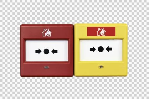 Close up of a fire alarm system from front Stock Photos