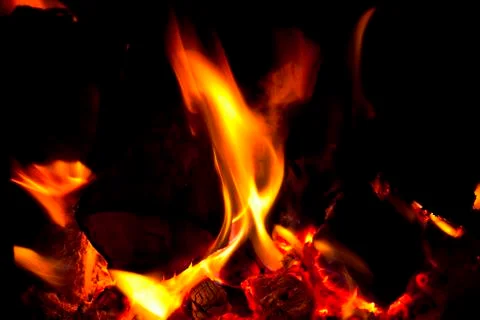 Close-up of fire and flames Stock Photos