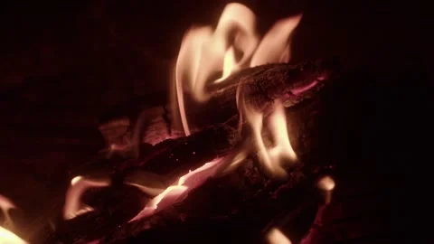 Close up of fire burning 60fps Stock-Footage 259965889