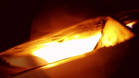 Close Up Fire Burning Inside Stove in Dark Background Stock Footage 165901483