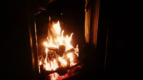 Close up for a fire burning in slow motion Stock Footage 140798893