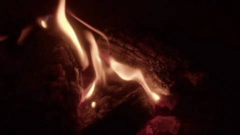 Close up fire burning in super slow motion Stock Footage 259965394