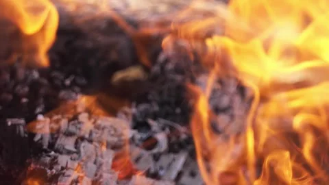 Close-up fire flame Stock Footage 253433386