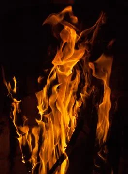 Close up of fire flames Stock Photos